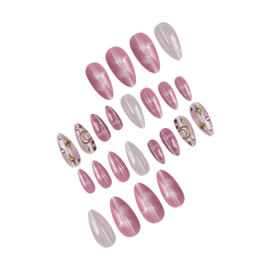 Celestial Themed Press-On Nail Art Stornfield