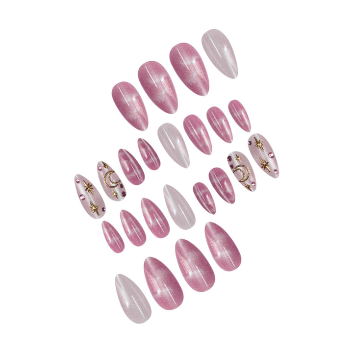 Celestial Themed Press-On Nail Art Stornfield