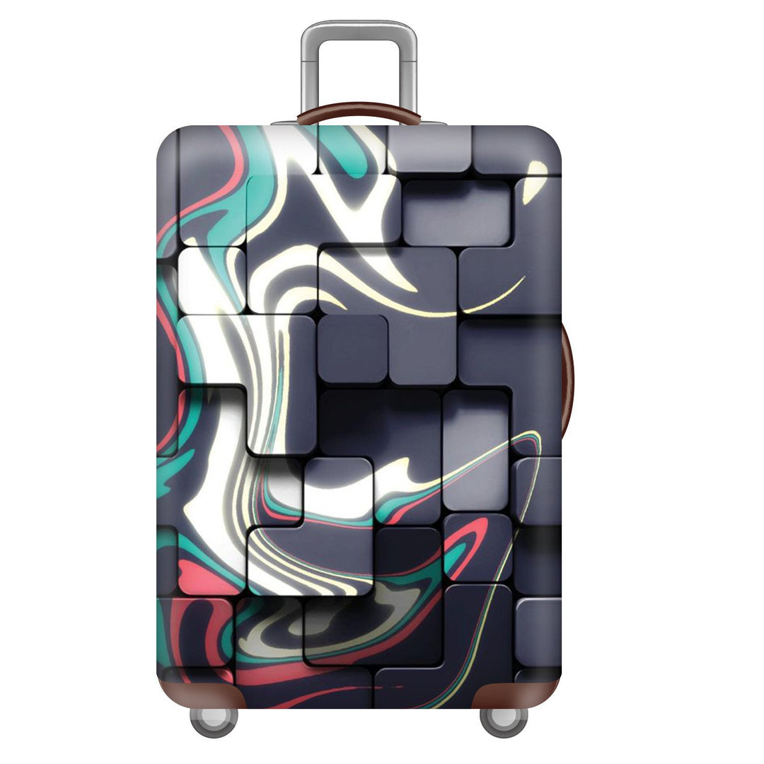 Unisex nan elastic suitcase cover with three-dimensional honeycomb pattern, shock-absorbing stretch protection cover for trolley with zipper Stornfield