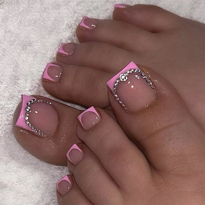 Nail art set with elegant glitter and lace accents Stornfield