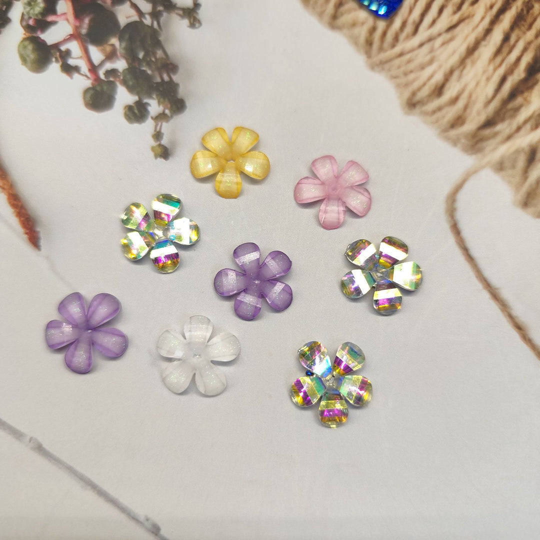 Delicate acrylic flower appliqués Stornfield