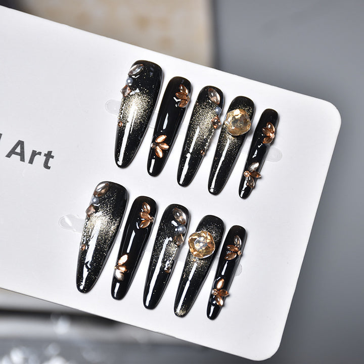 Premium Glittering Stiletto Press-On Nail Set Stornfield