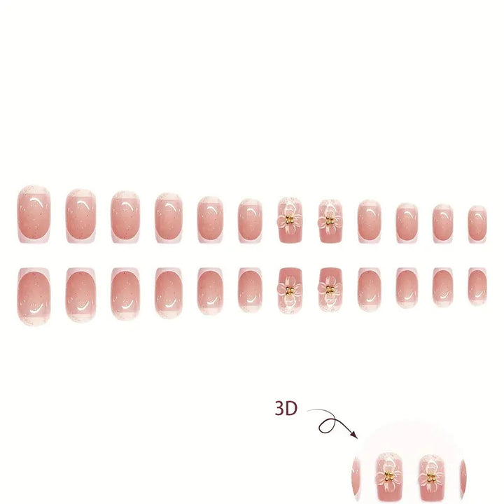 Floral Elegance Press-On Nail Art Stornfield