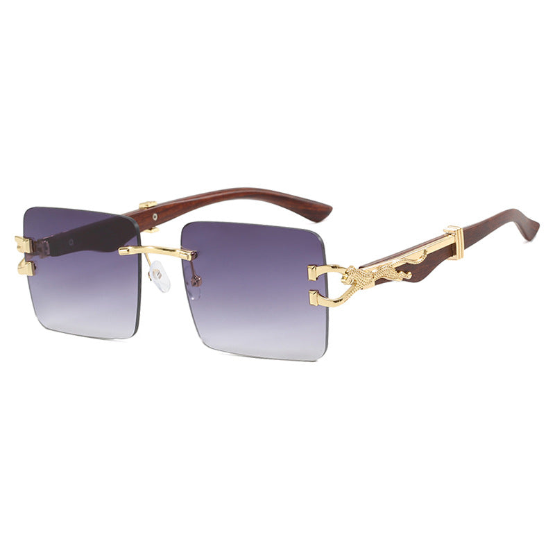 Ladies elegant square sunglasses with high-quality wooden frame Stornfield