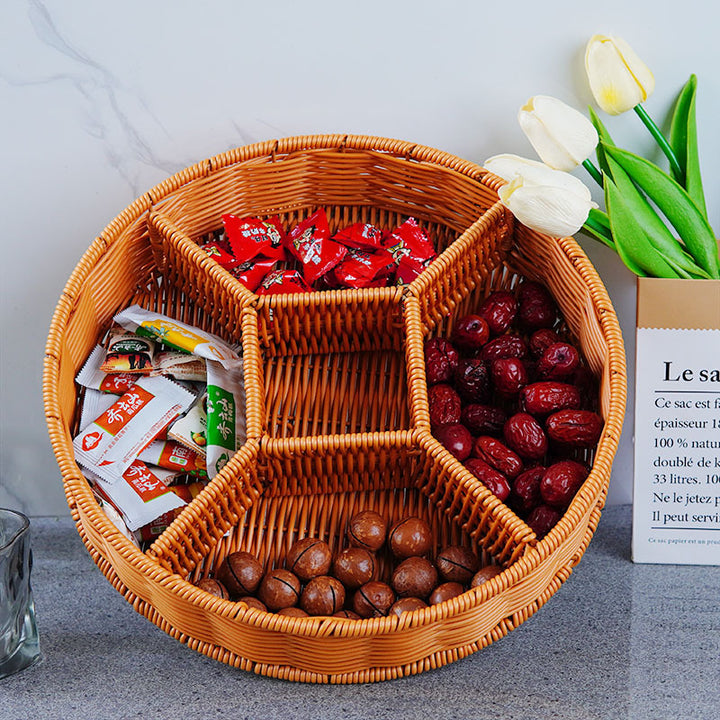 Ladies Elegant Round Storage Basket with Clear Lid Stornfield