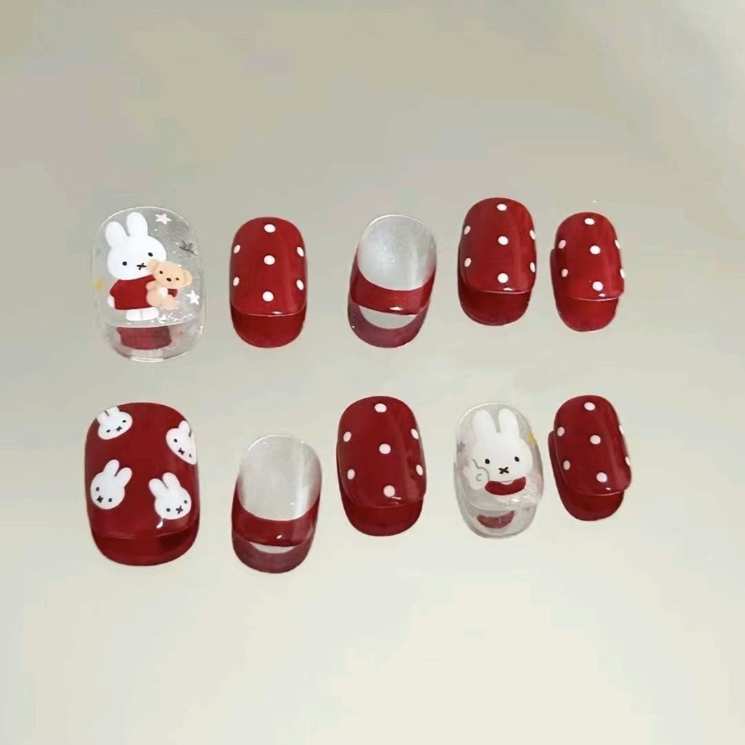 Whimsical Character Press-On Nail Art Set Stornfield