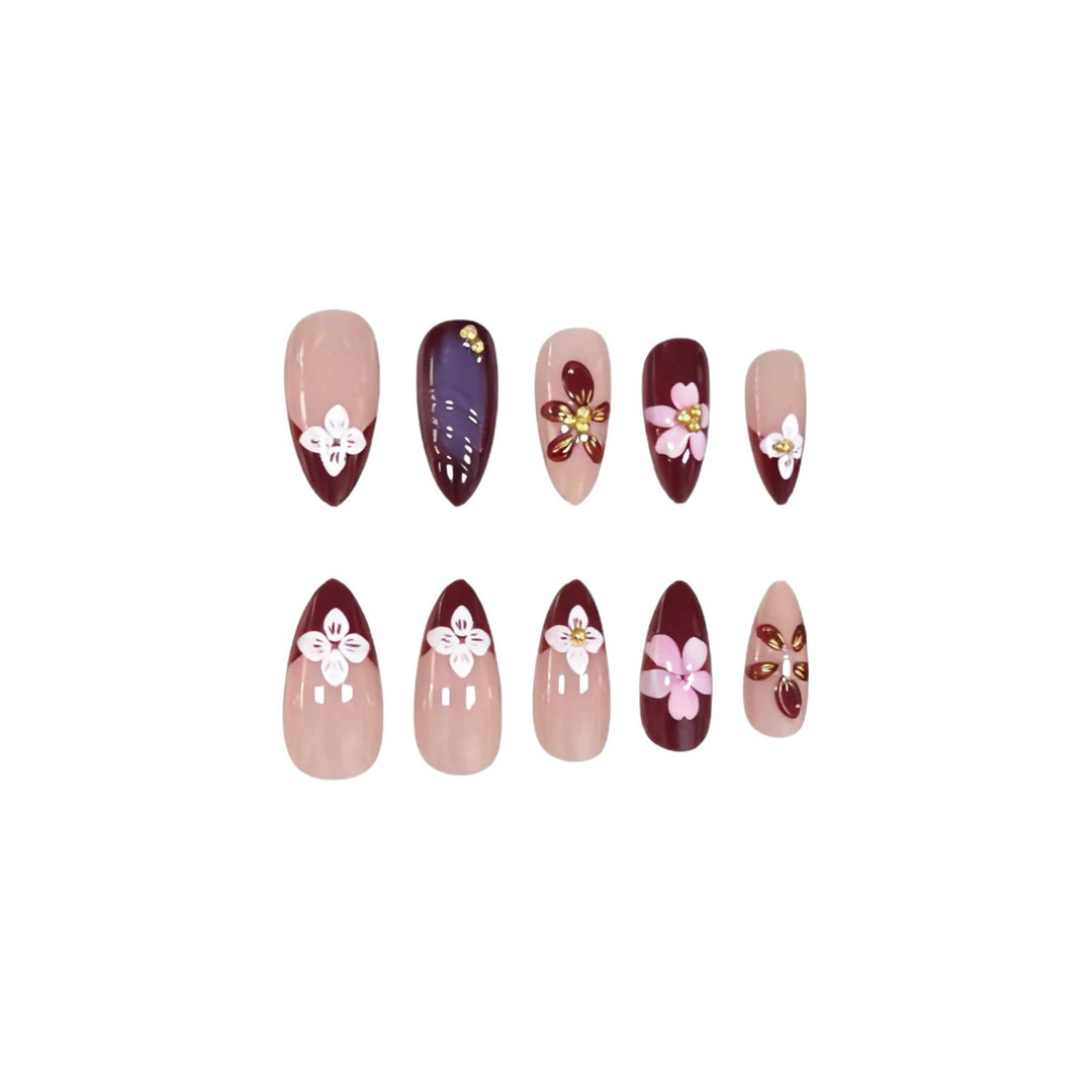 Decorative Floral Acrylic Nail Enhancements Stornfield 1789915431