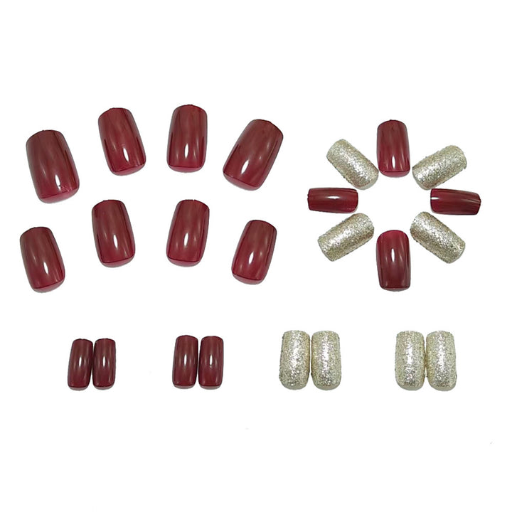 Artificial nails with high-gloss finish and glitter accents Stornfield