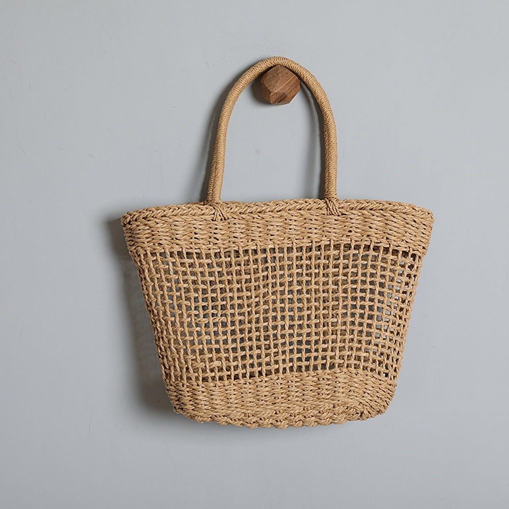 Basket bag made of natural raffia with sturdy carrying handles Stornfield