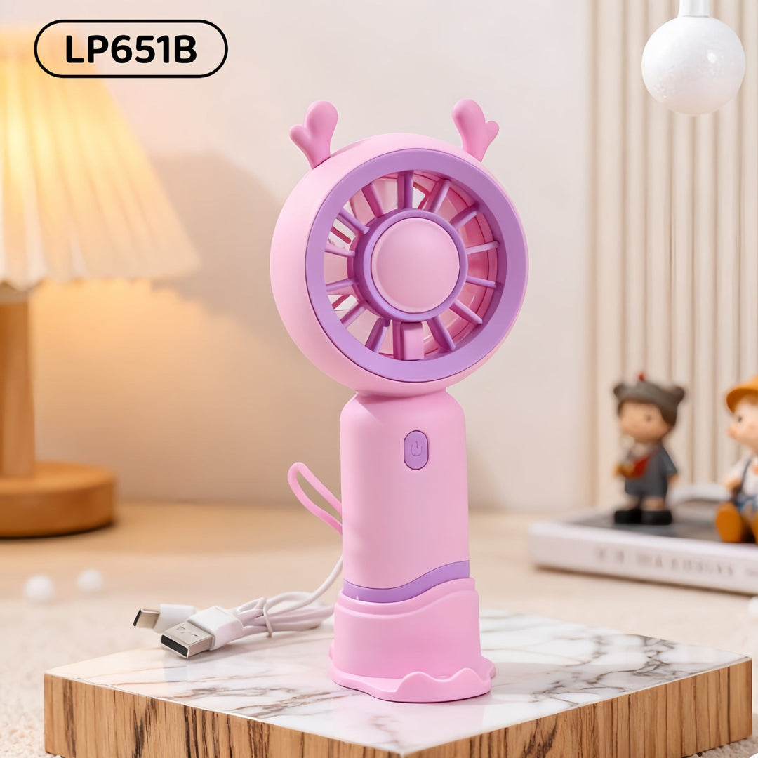 Ladies Portable Mini Handheld Fan with Cat Ears Stornfield