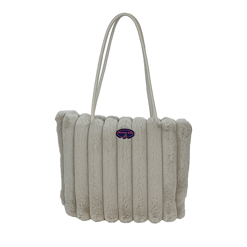 Plush Textured Tote Bag