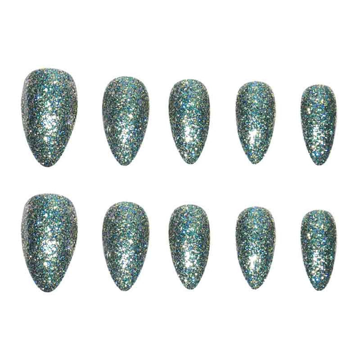 Glittery Acrylic Stiletto Press-On Nails Stornfield