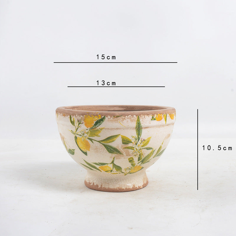 Floral Ceramic Planter Stornfield