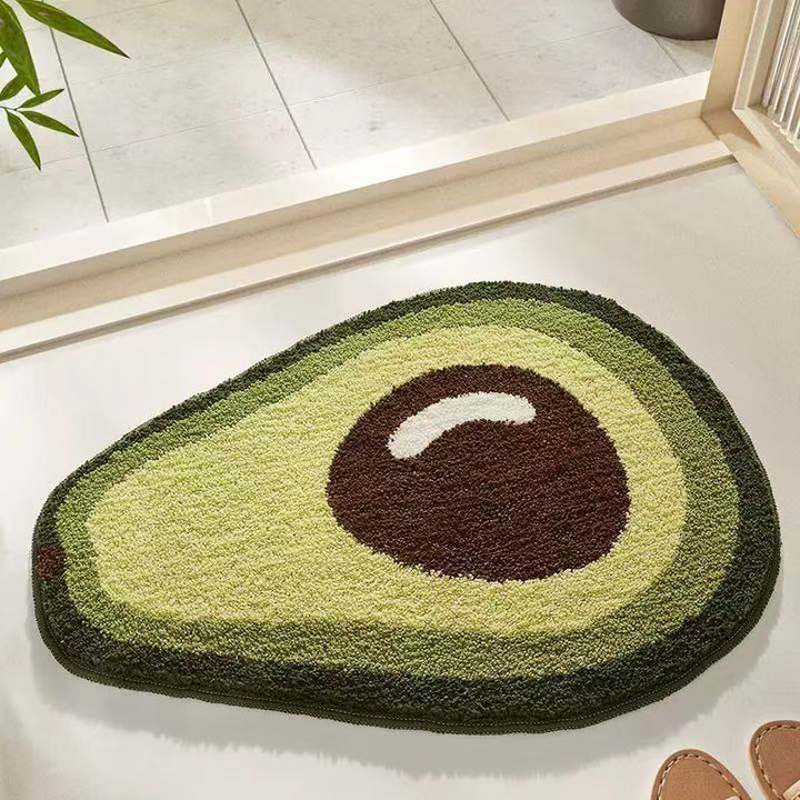 Avocado-Shaped Indoor Bath Mat for Bathroom