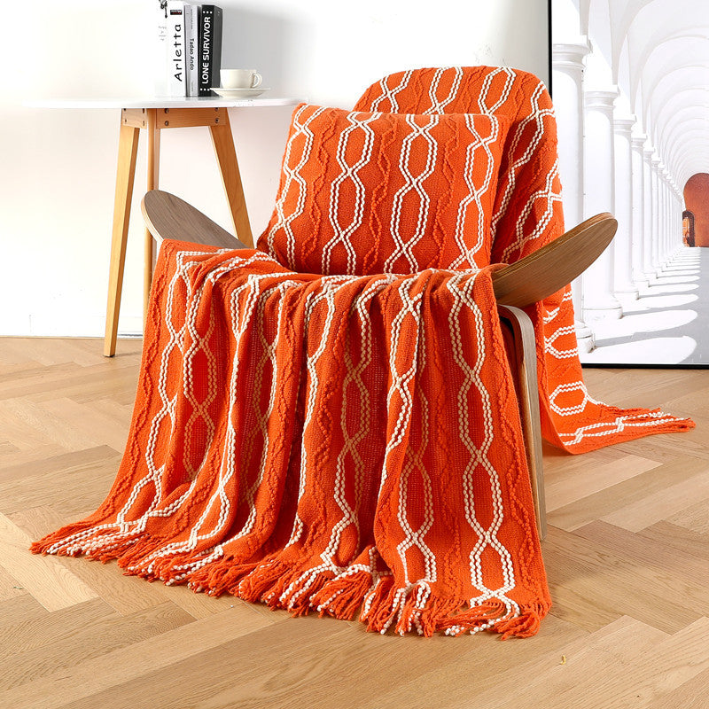 Ladies decorative and cozy woven blanket Stornfield
