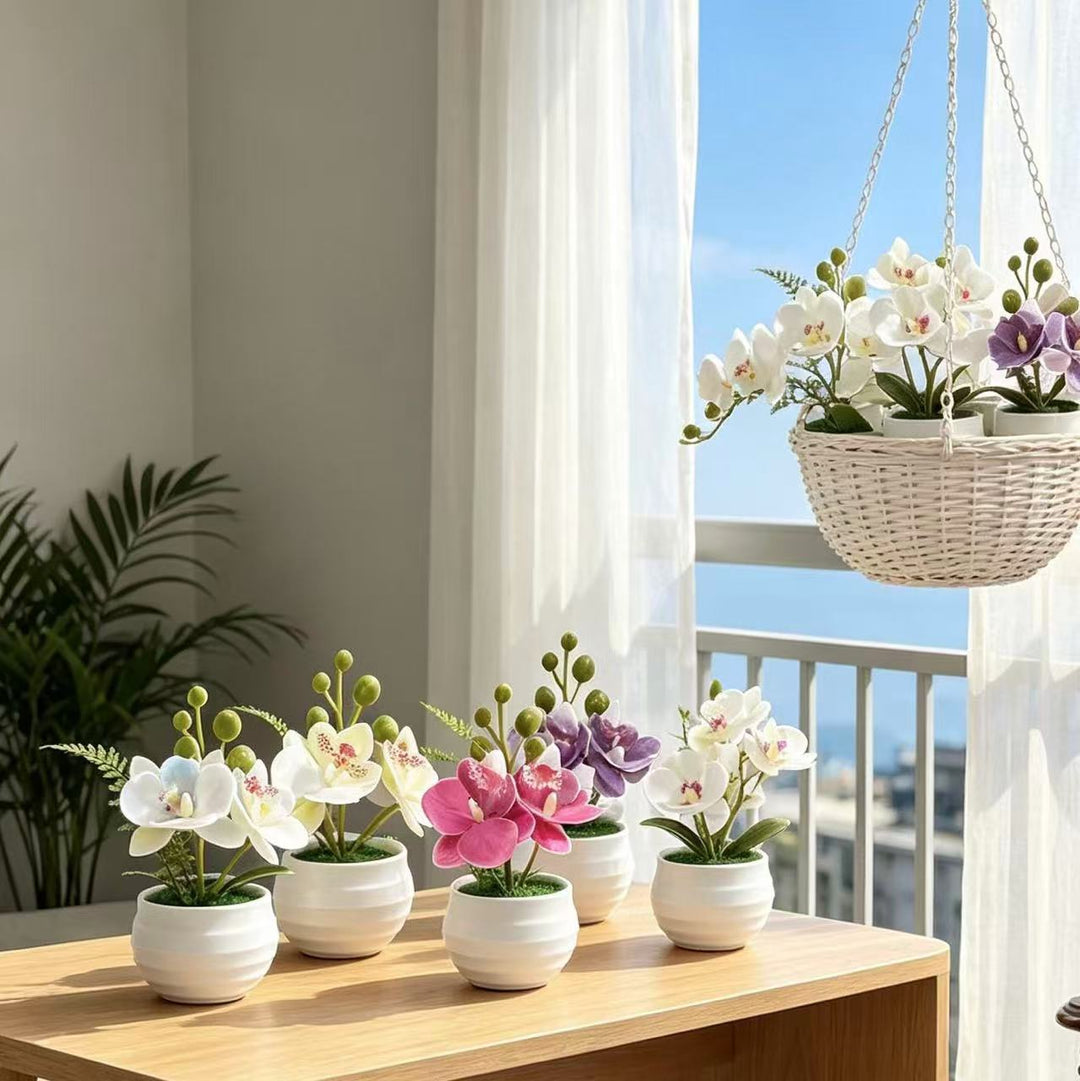 Lifelike Miniature Orchid Arrangement