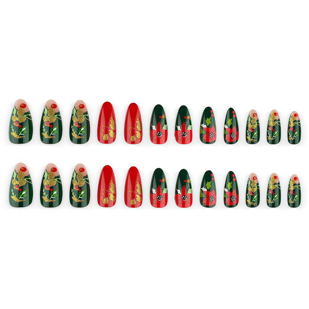 Artificial Nail Set with Festive Design Stornfield