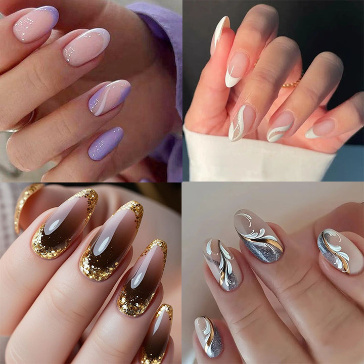 Glamorous Glitter Ombre Nail Enhancements Stornfield