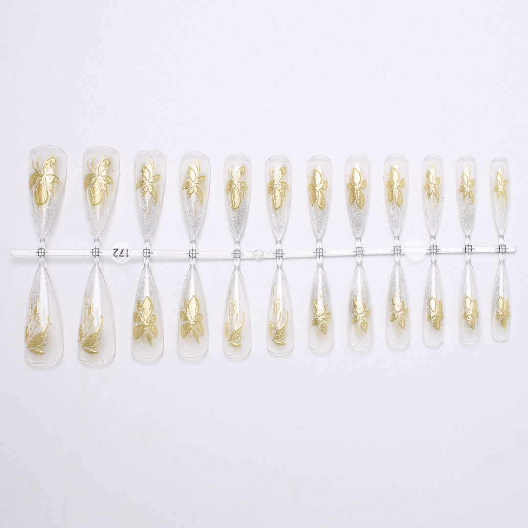 Floral-Inspired Press-On Nail Set Stornfield