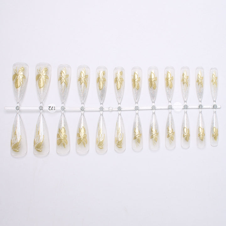 Floral-Inspired Press-On Nail Set Stornfield