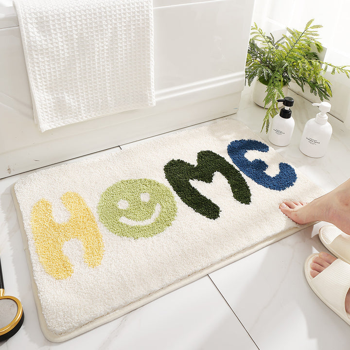 Whimsical Rainbow Bath Mat