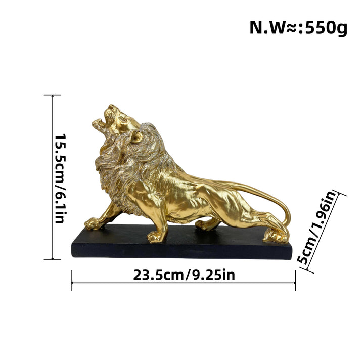 Decorative lion figure with golden details Stornfield