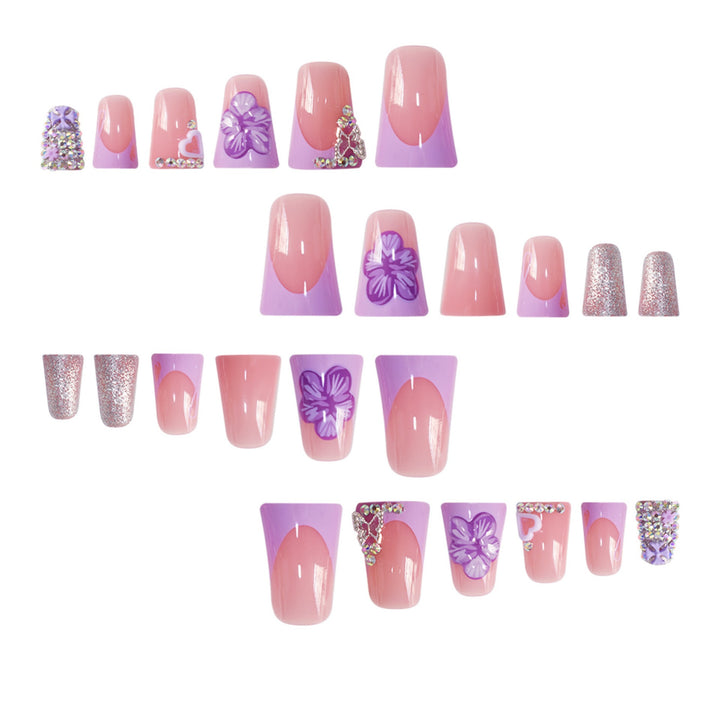 Creative Floral Acrylic Nail Art Stornfield