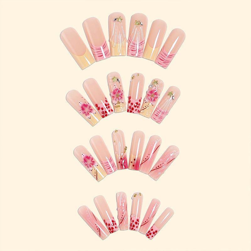 Artistic Nail Tips with Botanical Design Stornfield