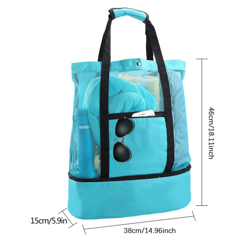 Unisex Spacious Square Shopping Bag with Insulated Interior Compartment Stornfield