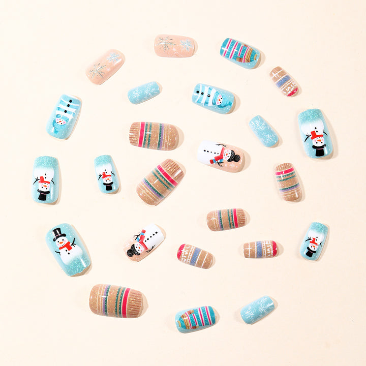 Festive Winter-Themed Nail Art Extensions Stornfield 1789713348