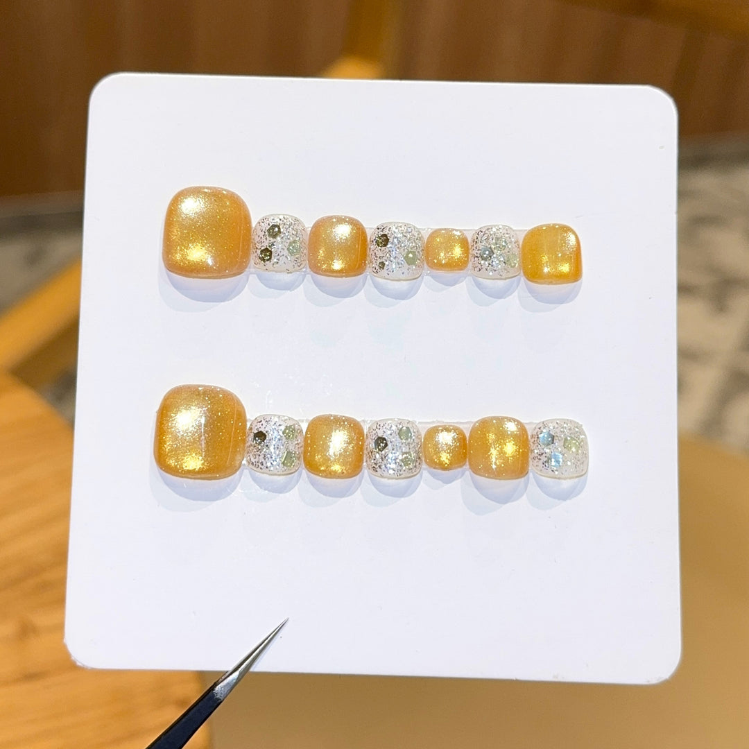 Artificial nails with glamorous glitter effect and trendy design Stornfield