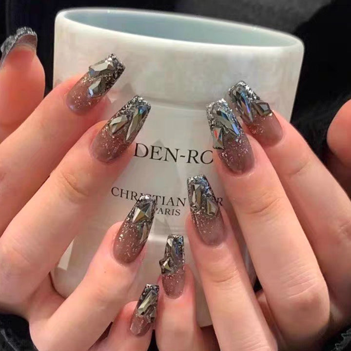 Glamorous Crystal-Embellished Press-On Nail Set Stornfield 1787395125