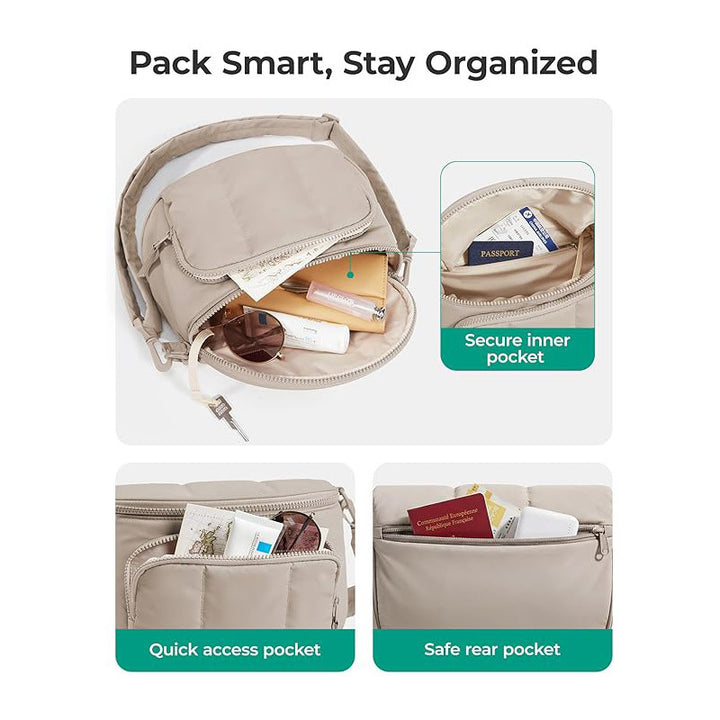 Stylish shoulder bag with detachable shoulder strap and versatile compartments Stornfield