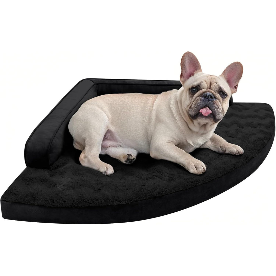 Crescent-Shaped Orthopedic Dog Bed