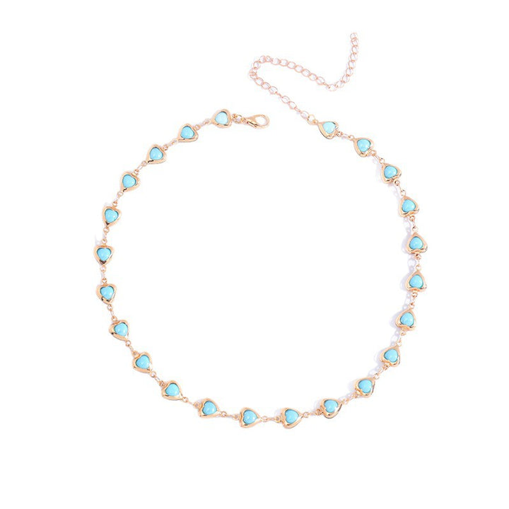 Heart-Shaped Gemstone Choker Necklace Stornfield