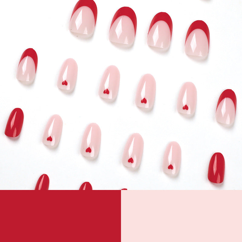 Elegant Nail Extensions with Heart Design Stornfield