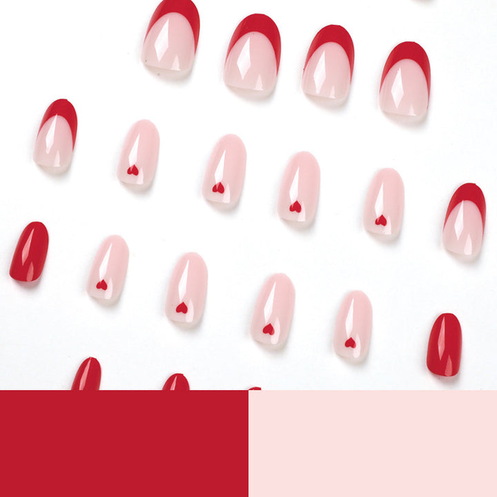 Elegant Nail Extensions with Heart Design Stornfield