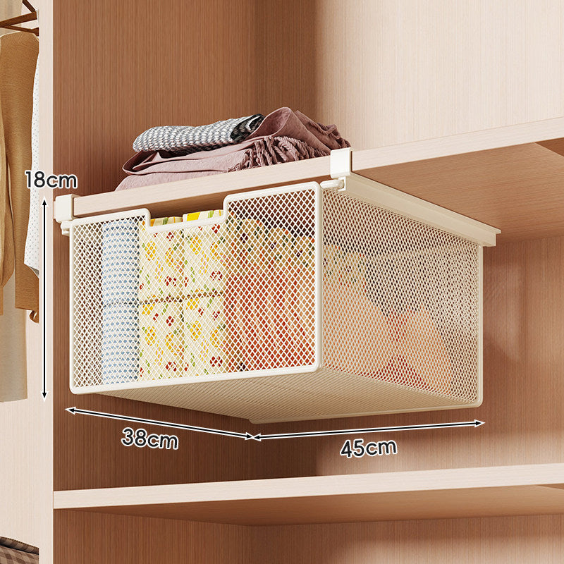 Under-Shelf Pull-Out Mesh Storage Basket
