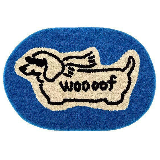Cartoon Dog-Themed Bath Mat