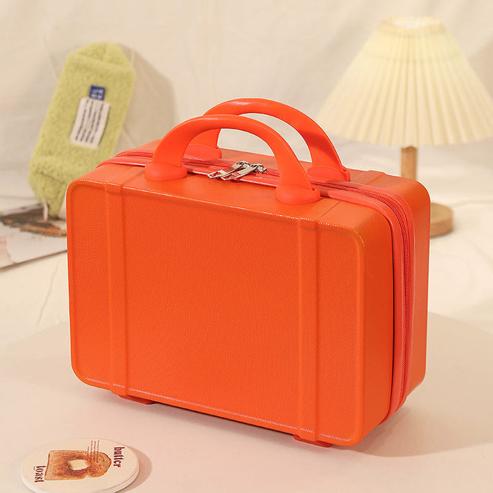 structured hard-shell vanity travel case with dual top handles and lockable zipper Stornfield