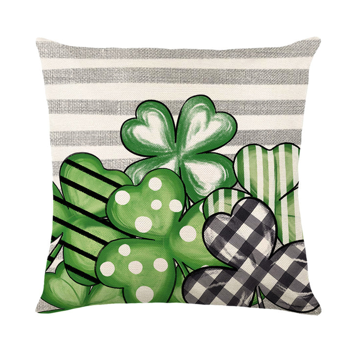 Square Decorative Plaid Linen Cushion Cover