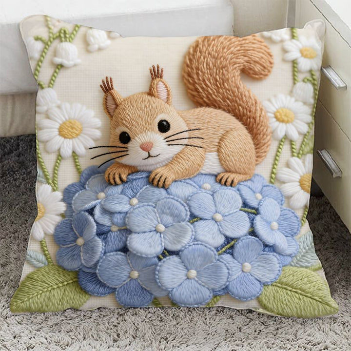 Plush Dog-Themed Decorative Throw Pillow