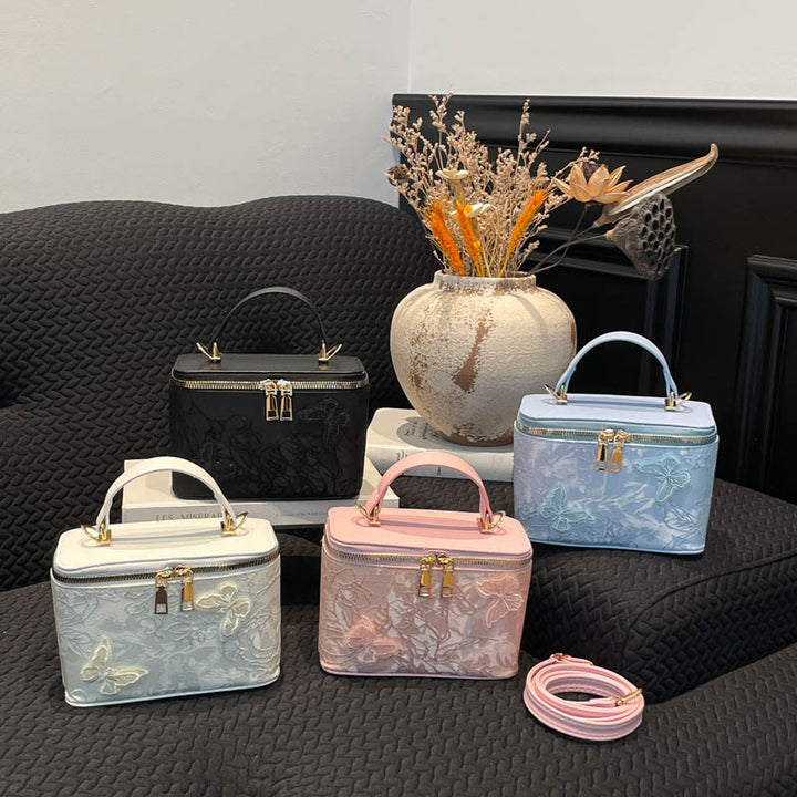 Elegant Floral Embroidered Handbag