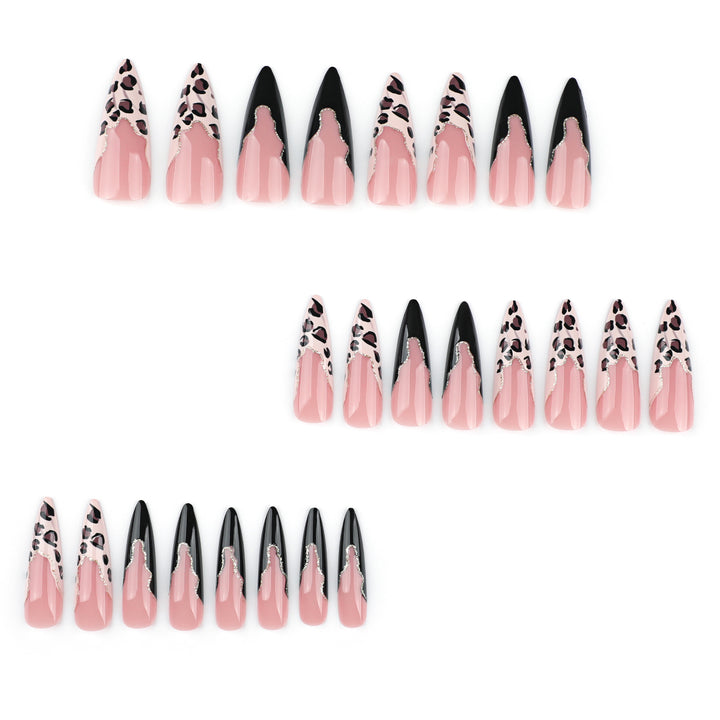 Artful stiletto nails in elegant leopard design Stornfield