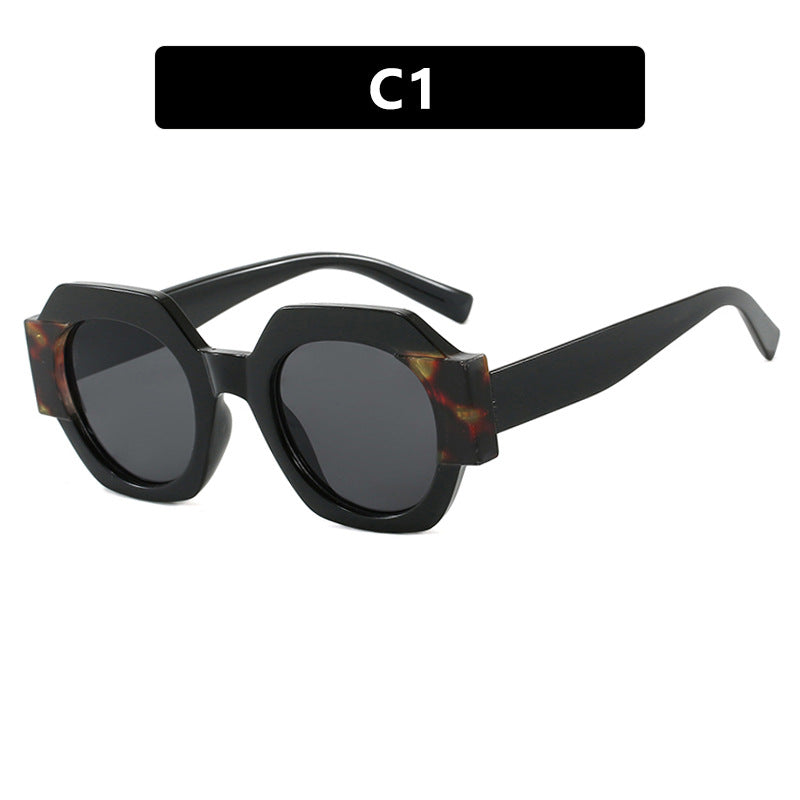 Ladies trendy sunglasses in hexagonal design Stornfield