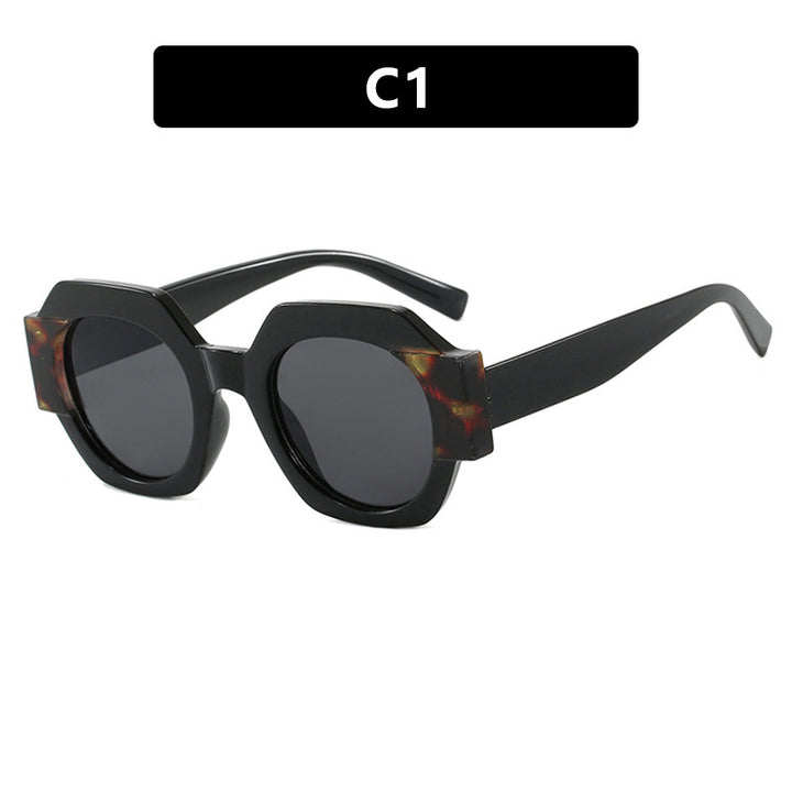 Ladies trendy sunglasses in hexagonal design Stornfield