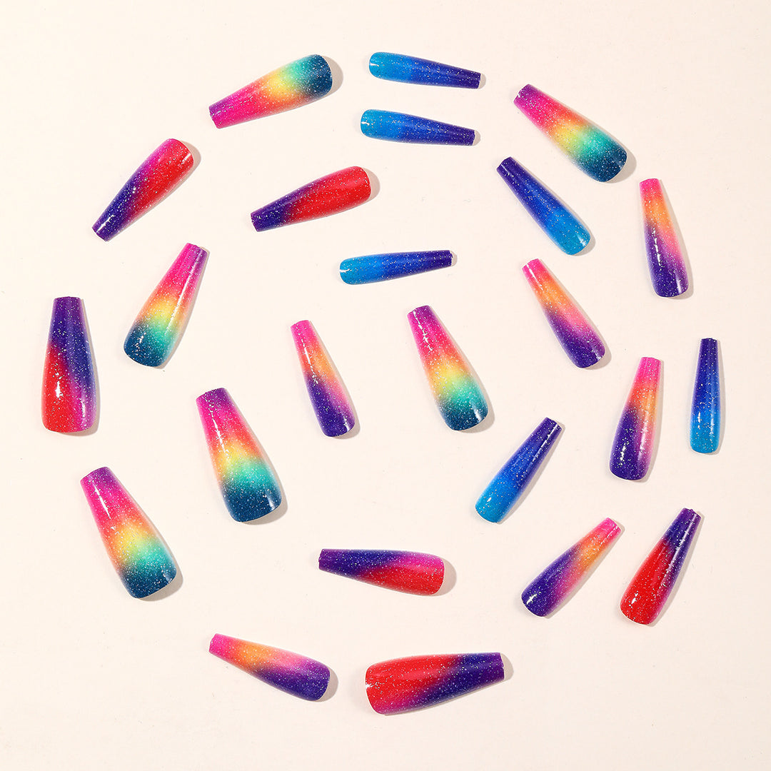 Gradient Glitter Stiletto Nail Art Stornfield