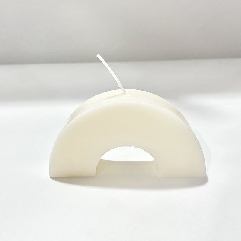 Minimalist Arch-Top Sculptural Pillar Candle