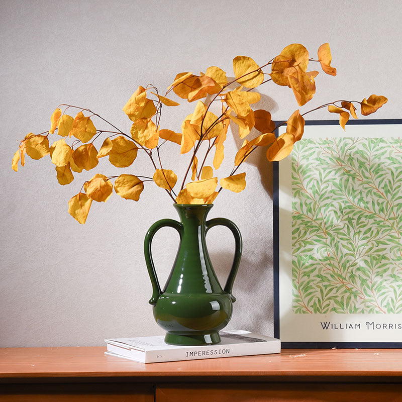 Elegant Curved Ceramic Vase