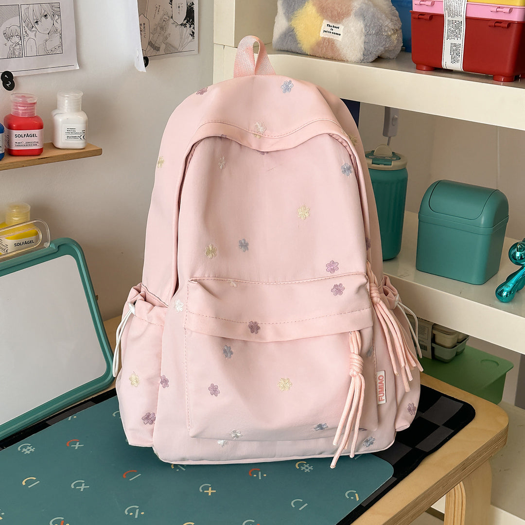 Embroidered Floral Print Backpack Stornfield